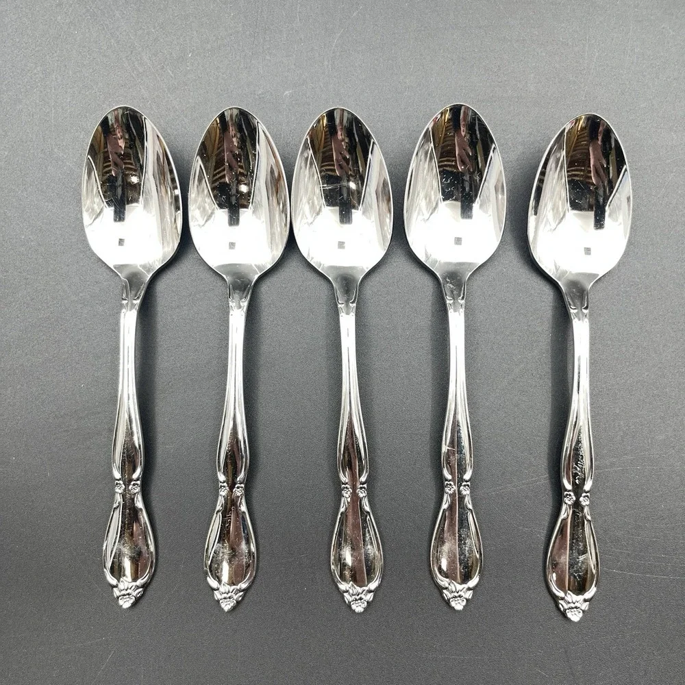 Oneida‎ Community Chantelaine Stainless Teaspoons Lot of 5 Replacement